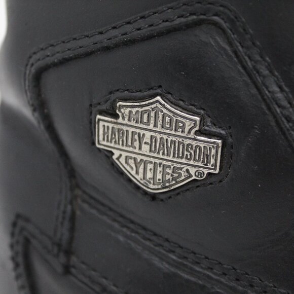 Harley Davidson Black Leather Riding Boots Stock #91005 - Picture 4 of 11